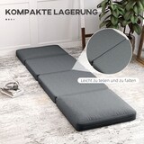 thumbnail of Bodensofa klappbar 72x75x80 cm Dunkelgrau 3 in 1 als Bodensessel Chaiselongue und Schlafsofa mit Samtoptik 29 cm Polster