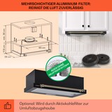 thumbnail of Klarstein Vilhelmine Flachschirmhaube 60 Retro EEK B Abluftleistung: 332 m³/h ausziehbar Schwarz