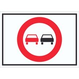 thumbnail of Überholverbot KFZ Symbol Schild A6 Rückseite selbstklebend