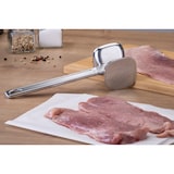 thumbnail of aro Attendrisseur à viande, aluminium, 26 x 7 cm, poignée, 2 surfaces de travail, argenté