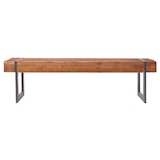 thumbnail of Banco HWC-A15, banco para comedor, madera de abeto maciza rústica certificada MVG ~ marrón 160cm