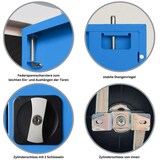 thumbnail of PROREGAL Stahlschrank BEE mit 7 verzinkten Fachböden | HxBxT 195x120x60cm | Grau-Hellblau | Werkstattschrank Werkzeugschrank Aktenschrank