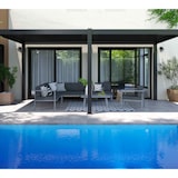 thumbnail of Tonnelle bioclimatique autoportée gris 3 x 6 x 2.5 m