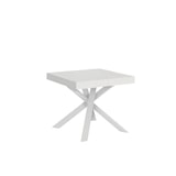 thumbnail of Tavolo allungabile 90x90/194 cm Clerk piano Bianco Frassino - gambe Bianche