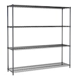 thumbnail of Combisteel stellingsysteem met 4 legborden van zwart staal 1800x450x1800mm