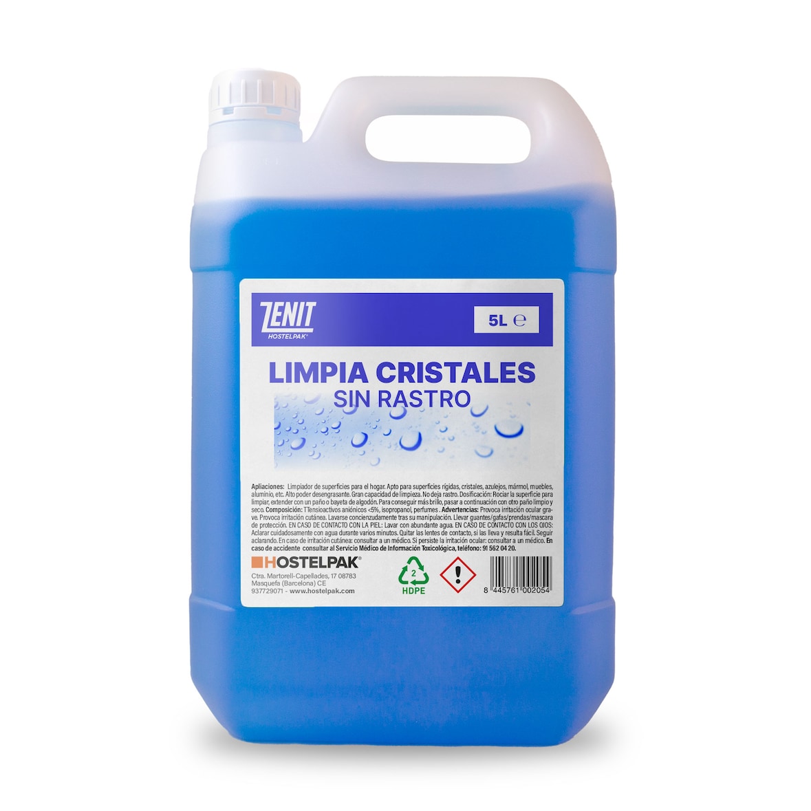 4 x 5L - Líquido limpiacristales - Limpiador profesional - limpiacristales y espejos