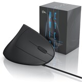 thumbnail of CSL ergonomische Maus kabelgebunden, optische vertikale Mouse, Vorbeugung gegen Mausarm/Tennisarm (RSI)