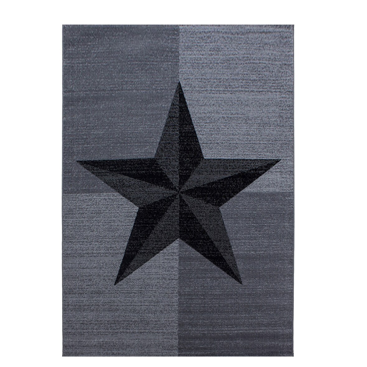 Teppich Waschbar Sterne Modern Strapazierfähig Esszimmer Flur Grau 160x230 cm OEKO-TEX Fußbodenheizung geeignet – INN von Kadima Design
