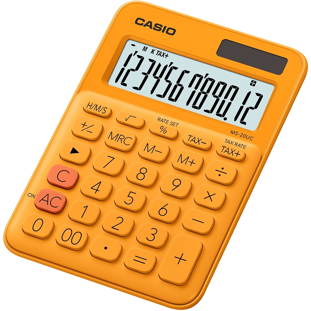 Casio MS-20UC-RG Calculadora de bolso Calculadora simples de secretária Laranja