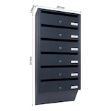 thumbnail of Profirst Briefkastenanlage Maildrop 6 anthrazit