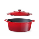 thumbnail of HENDI Braadpan geëmailleerd gietijzer, 6,88L, Rood, 405x255x(H)134mm
