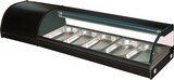 thumbnail of KLIMAITALIA Gekühlte Sushi-Vitrine auf der Arbeitsplatte oberem Verdampfer. Thermo digital. LED-Beleuchtung. T° 0°C/+6°C. Mod. SH150