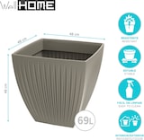 thumbnail of WellHome - Blumentopf aus rotationsgeformtem Kunststoff 69L Ø48x48cm in farbe Mokka - Latia Square MIDL