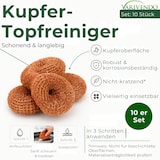 thumbnail of 10er Set Kupfer Topfreiniger Verkupfert - Robuste Scheuerschwamm Kupferspirale Topfkratzer - 80mm Ø - Für Töpfe Pfannen Backbleche - Effektive