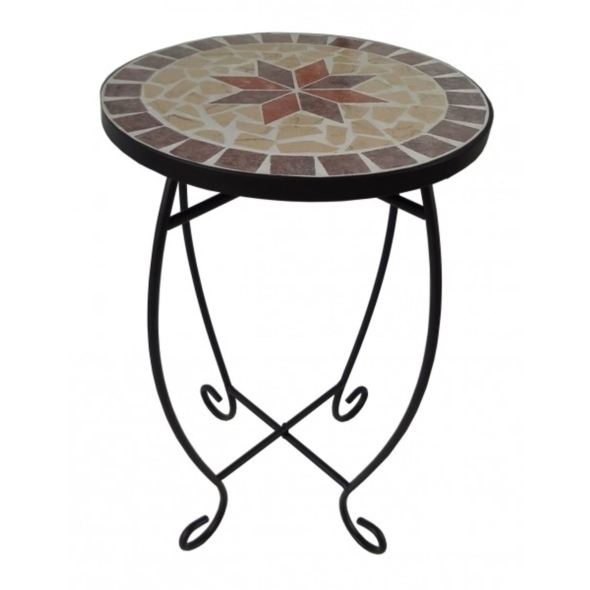 Mosaik Blumenhocker Blumenständer Mosaiktisch Beistelltisch Metall