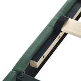 thumbnail of Merax Polsterbett Einzelbett 90x200 aus Samt & Holz & Metall mit Lattenrost & Kopfteil für Schlafzimmer Grün