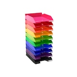 thumbnail of EXACOMPTA Vaschetta portacorrispondenza Combo Midi 113225D, in PS, (PxlxAlt) 34,6 x 25,5x 6,5 cm, capacità 500 fogli, Verde anice. Conf. da 6 pz.