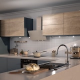 thumbnail of Wiggo WE-D931G(C) - Schuine Afzuigkap - 90cm - Creme Glas