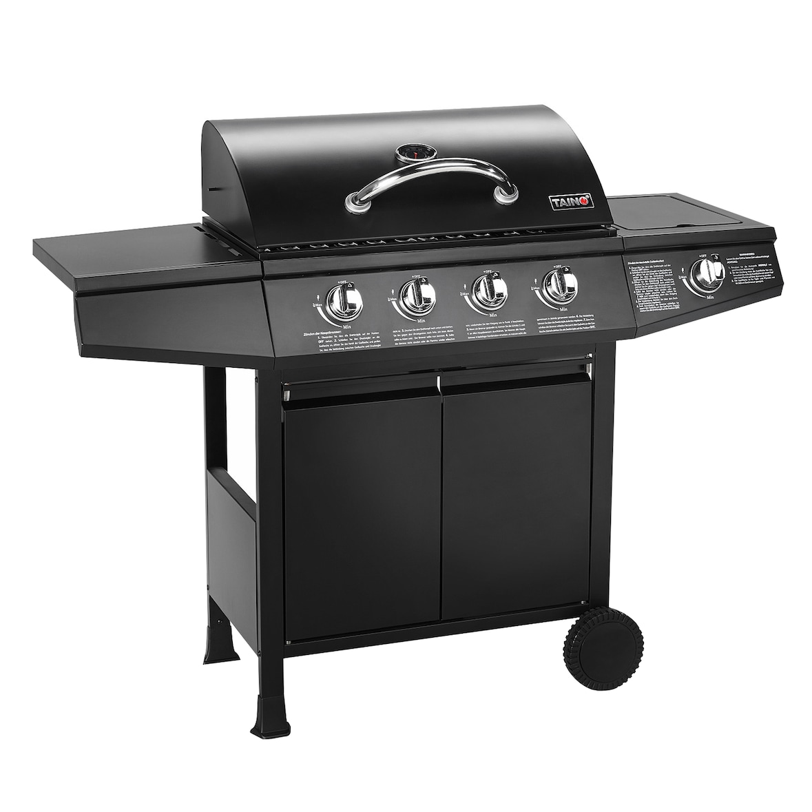 TAINO BASIC 4+1 Gasgrill BBQ Grillwagen Edelstahl Brenner Seitenkocher Grill