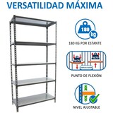 thumbnail of Simonclick schraubenloses Metallregal 5 Böden. Farbe ANTHRAZIT/VERZINKT 1800x900x500 mm