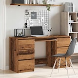 thumbnail of Bureau vieux bois 140x50x77 cm bois d'ingénierie Modèle Milan Bar