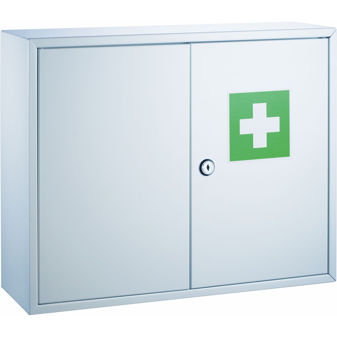 Erste-Hilfe-Verbandschrank Stahl lackiert 450x150x360mm weiß Packung mit 4 Stück