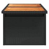 thumbnail of vidaXL Gartentisch Schwarz 100x55x73 cm Poly Rattan und Akazienholz