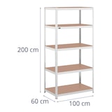 thumbnail of Helloshop26 - Estante reforçada de 100 x 60 x 197 cm suporta 5 x 150 kg suporte robusto para ferramentas de garagem/oficina cinza 14_0005173