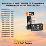 thumbnail of Kompatibel HP 963XL, 3JA30AE BK Schwarz Black Druckerpatrone für 2000 Seiten von D&C