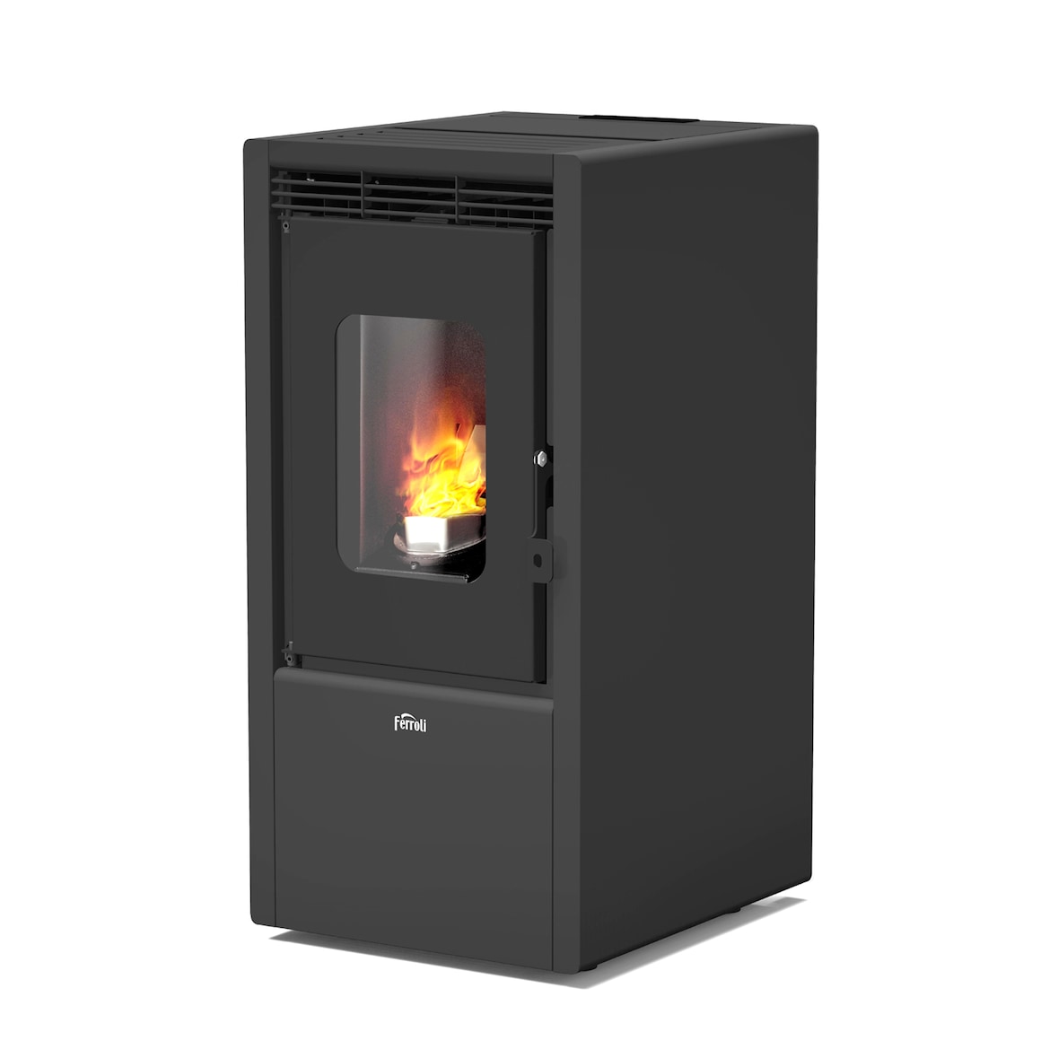 Estufa de Pellet Estanca ELDA 7 NERO, Apta para calefactar hasta 54 m2, Alta eficiencia energética con un rendimiento  del 93,1%