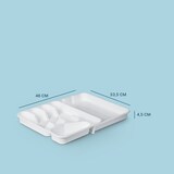 thumbnail of Besteckkasten 33,5x26x4,5cm - Weiß ausziehbar