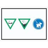 thumbnail of Brut- und Setzzeit Hund anleinen Symbol Schild A2 Rückseite selbstklebend
