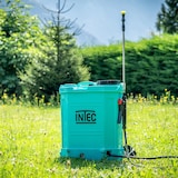 thumbnail of Pulvérisateur à batterie 16Litres 5 Bar Batterie 12V/ 8.0 Ah Chargeur + Lance INOX extensible + 3 Buses INTEC