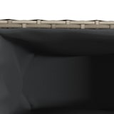 thumbnail of Helloshop26 - Verhoogde plantenbak voor planten bloemen terras tuin met 3 potten 105 x 30 x 32 cm grijs geweven hars 02_0038085