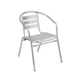thumbnail of METRO PROFESSIONAL Cadeira com braços empilhável para restauração Narni, alumínio, prateado