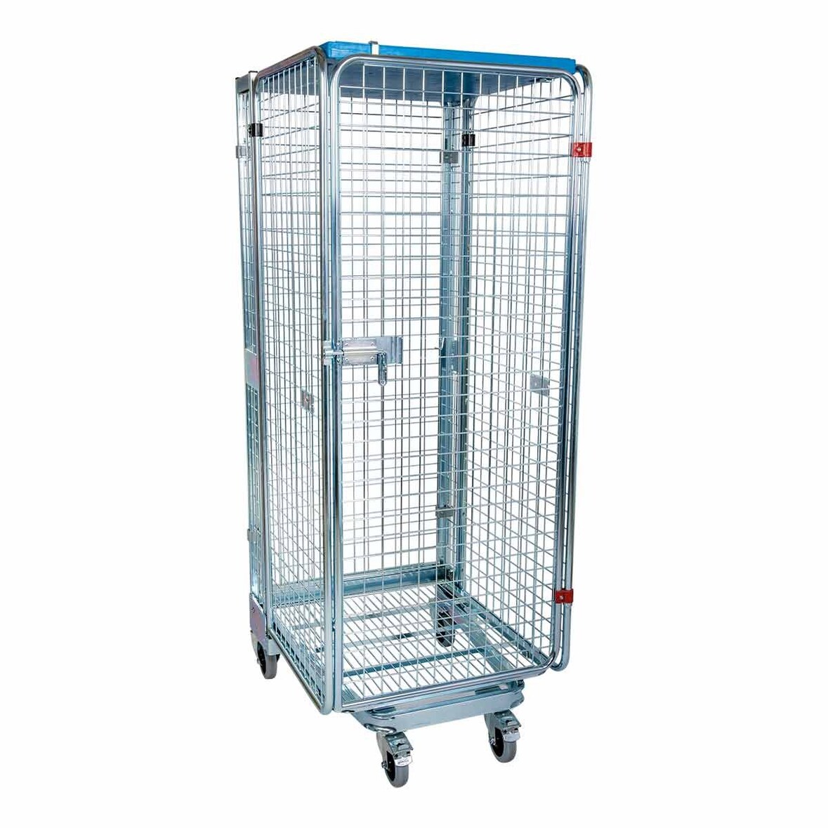 Rollbehälter nestbar ADB 1600 ME, 725 x 880 mm, 5-seitig, Dach KU, 1 Tür, Cr 3