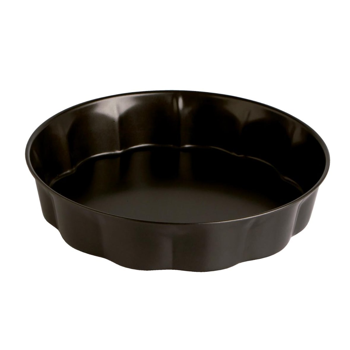 Quid Sweet Grey Tief gerillte Kuchenform aus lackiertem Stahl 28x5cm Schwarz.