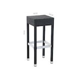 thumbnail of METRO PROFESSIONAL Banco de bar com apoio para os pés Barbados, alumínio/rattan PE, preto