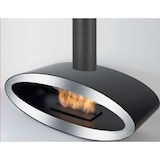 thumbnail of MERU TUBE – Hängender rotierender Biokamin – Schwarz/Edelstahl
