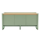thumbnail of Meuble TV uni rétro rectangulaire L120 cm vert