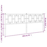 thumbnail of vidaXL Kopfteil Metall Schwarz 193 cm