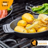 thumbnail of BBQ-Nerd® Servierpfännchen aus Gusseisen im 6er Set ?  Grillpfännchen - oval 22,5x13 cm - zum Braten Überbacken Grillen Anrichten Servieren
