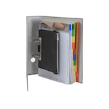 thumbnail of Sonnenleder Stiftetui zum Abheften Leder 21x15cm Federmäppchen schwarz auch als kleine Banktasche BRENTANO