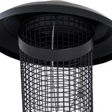 thumbnail of Futterspender 22 cm, Gehäuse und Dach aus Stahl pulverbeschichtet in black matt, Aufhänger aus Stahl pulverbeschichtet in silber