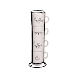 thumbnail of Tour de 4 tasses Sweet coffee 12 cl -  12.00 cl Blanc Rond Porcelaine Table Passion 9.00x6.00 cm
