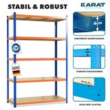 thumbnail of Schwerlastregal - Blau-Orange - Traglast bis 875 kg - 180 x 90 x 45 cm