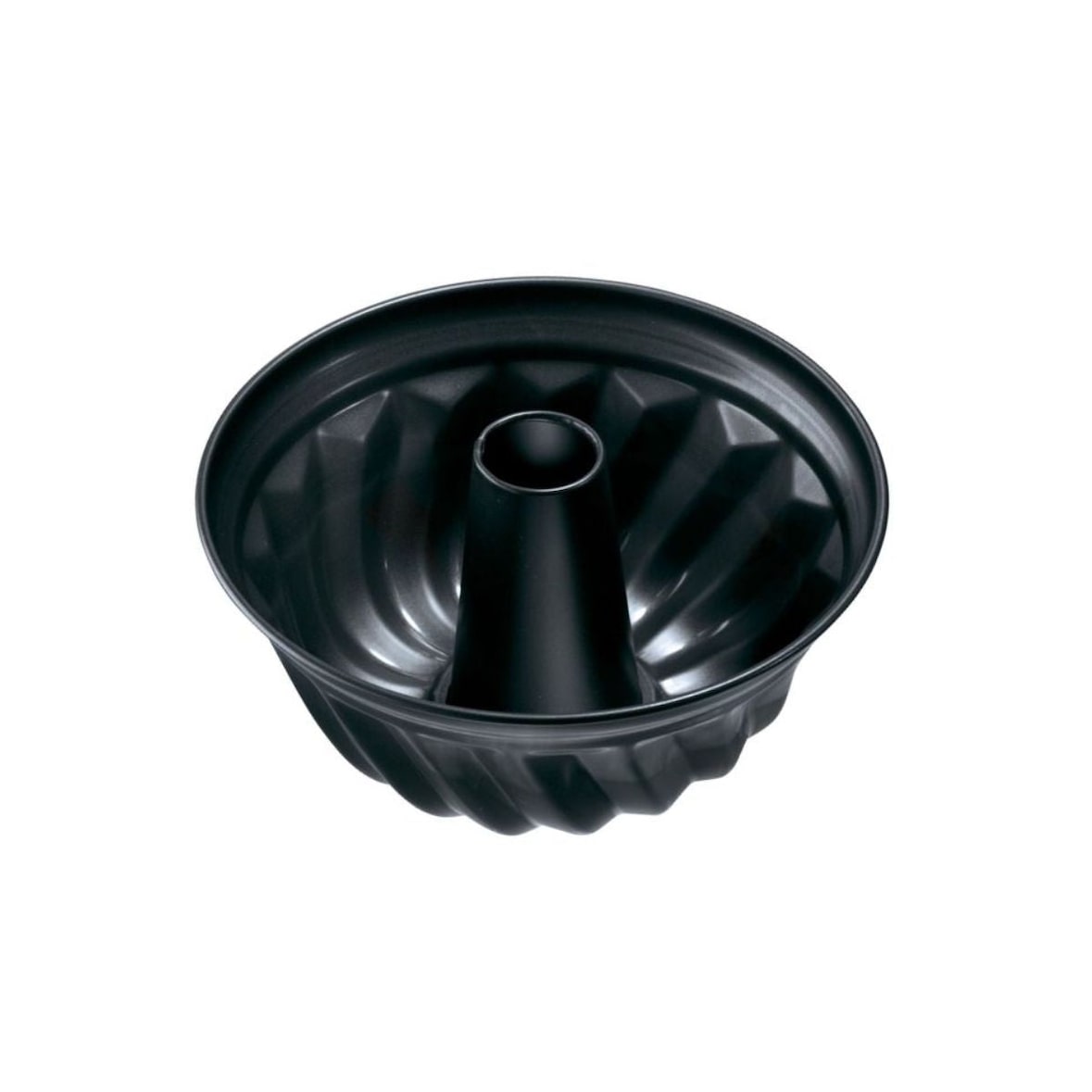 Zenker Black Metallic Gugelhupfform, Gugelhupf Form, Backform, Kuchenform, Stahlblech mit Antihaftbeschichtung / Antihaft Classic, Schwarz, Ø 25 cm,