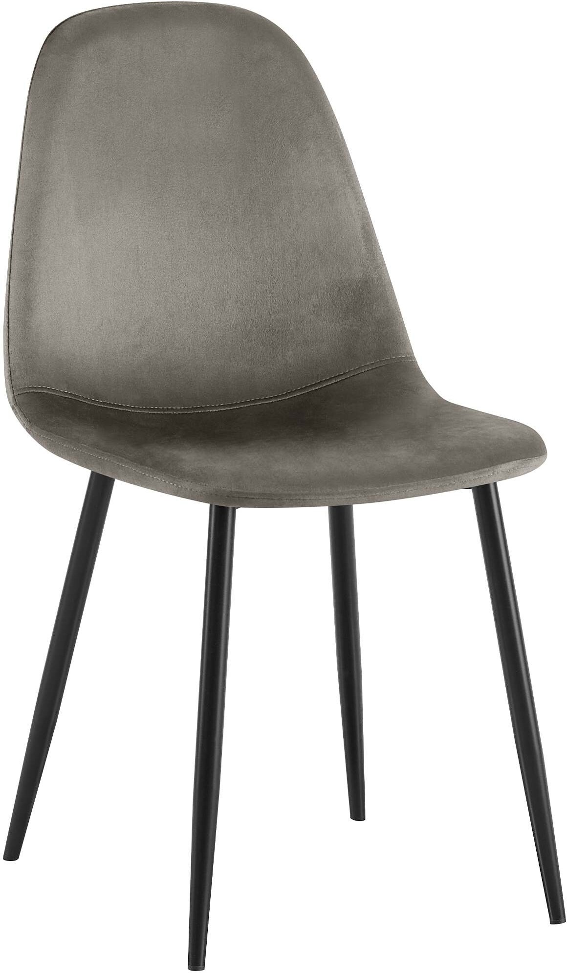 Esszimmerstuhl LISEN - Samt Anthrazit 44x51x88 cm | Essstühle Esszimmerstühle Küchenstühle Wohnzimmerstühle