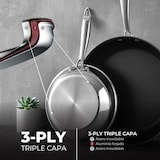 thumbnail of Masterpro - Bratpfanne Ø24x5 cm Argent, antihaftbeschichteter Edelstahl