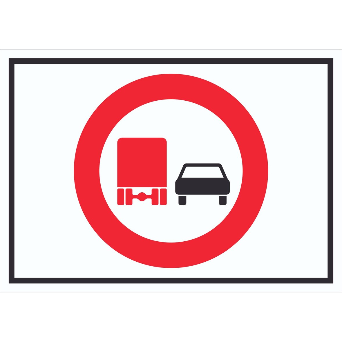 Überholverbot KFZ über 3,5t Symbol Schild A2 (420x594mm)